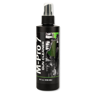 Keep your firearm in prime condition with this Hoppe's M-Pro 7 Gun Cleaner. With an 8 oz spray bottle, it quickly and effectively removes carbon and fouling, and is odorless, non-toxic and biodegradable. Designed to withstand high volumes of shooting and long periods between cleanings, it's the perfect all-purpose gun cleaner.