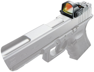 The Advance Micro Reflex Sight is the smallest, lightest red dot in the Bushnell AR Optics family, and packs big performance into a compact package. It projects a 5-MOA dot through rugged optics, and is compatible with a large selection of rifles and semiautomatic pistols, including the MEOPTA standard, which is found on (among others)&nbsp;the Glock® MOS Mount Plate #1. The Bushnell AR Optics Advance Micro Reflex Sight is THE choice for lightweight performance.