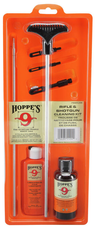 Rifle & Shotgun Cleaning Kit .22 Cal-12GA, No Brushes, Clam